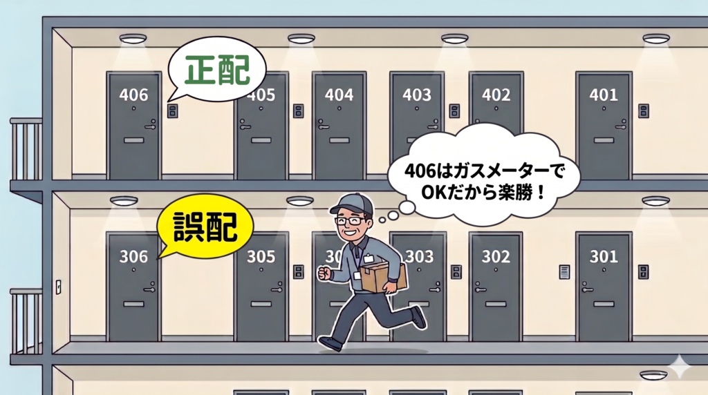 気が緩んで誤配先へと笑顔で走るeveryさん