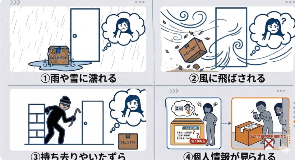 置き配の４大懸念事項