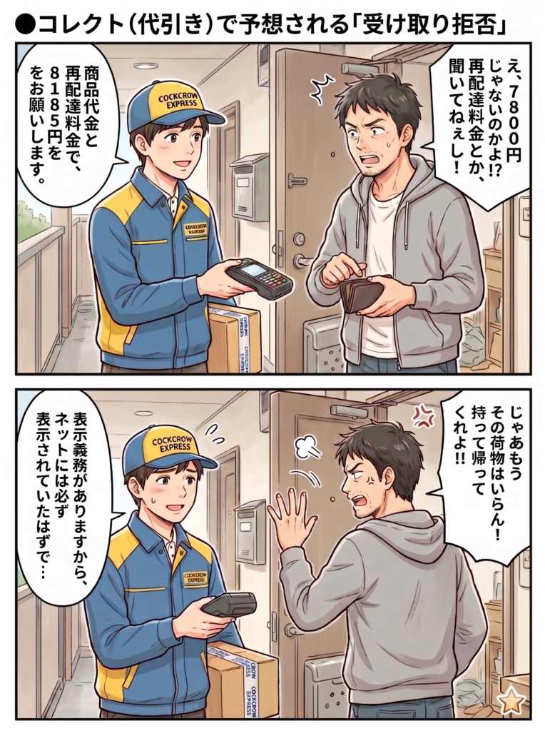 コレクト受け取り拒否の問題