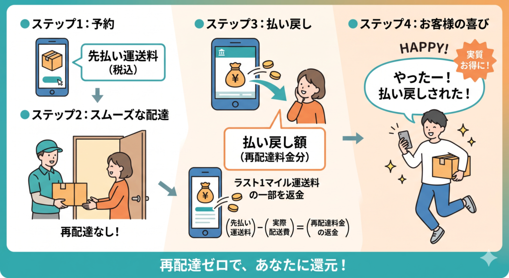 宅配便のデポジット制の例