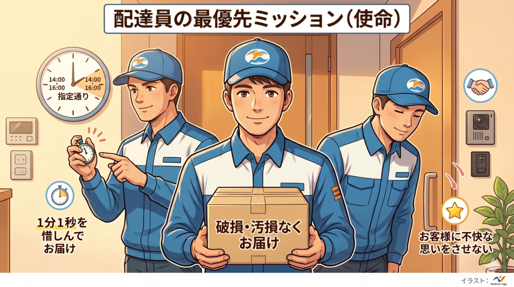 配達員の３つのミッション